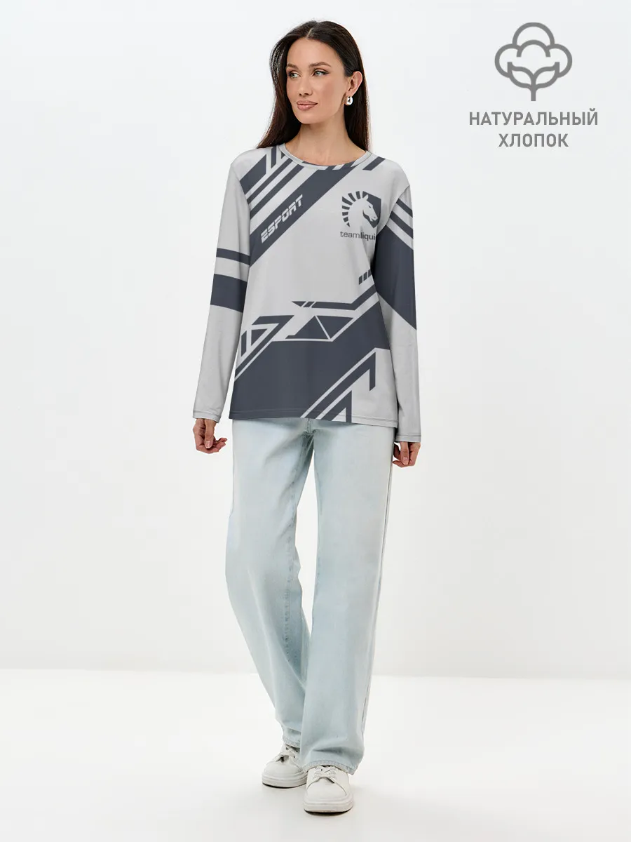 Лонгслив женский. Хлопок / TEAM LIQUID E-SPORT