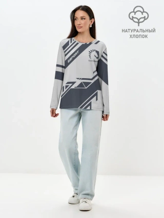 Лонгслив женский. Хлопок / TEAM LIQUID E-SPORT