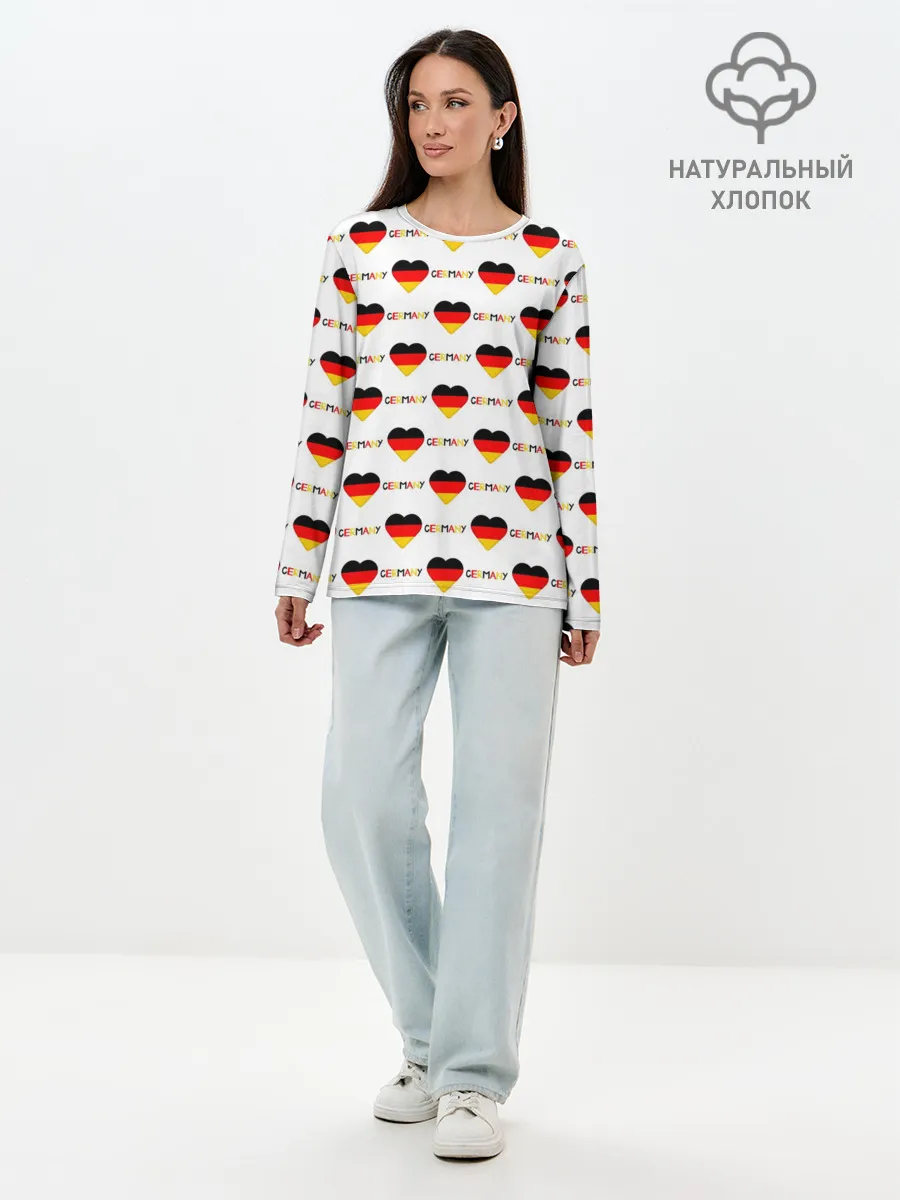 Лонгслив женский. Хлопок / Love Germany