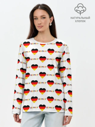 Лонгслив женский. Хлопок / Love Germany