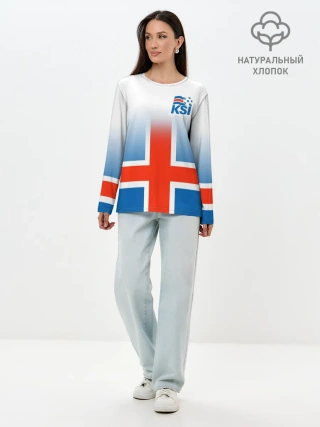 Лонгслив женский. Хлопок / KSI ICELAND SPORT