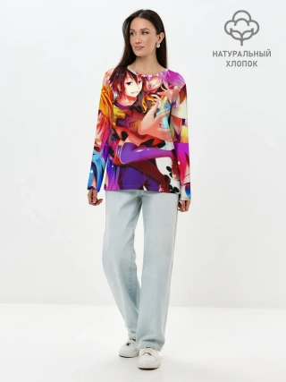 Лонгслив женский. Хлопок / Персонажи аниме