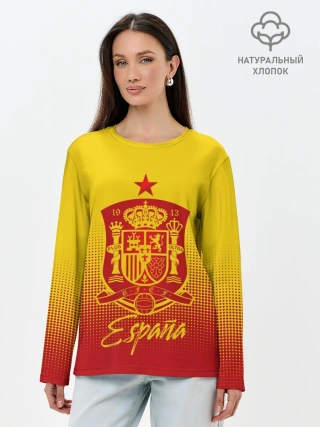 Лонгслив женский. Хлопок / Сборная Испании