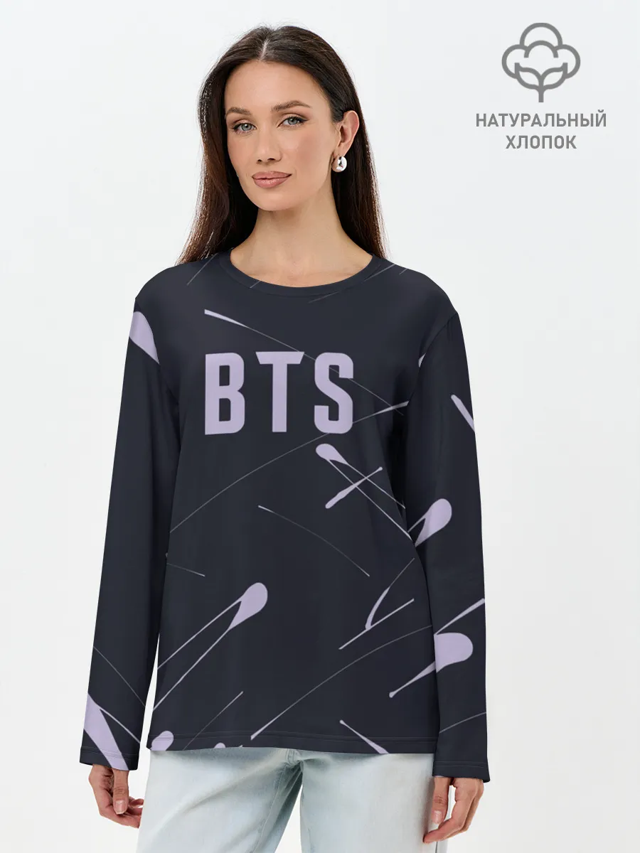 Лонгслив женский. Хлопок / BTS