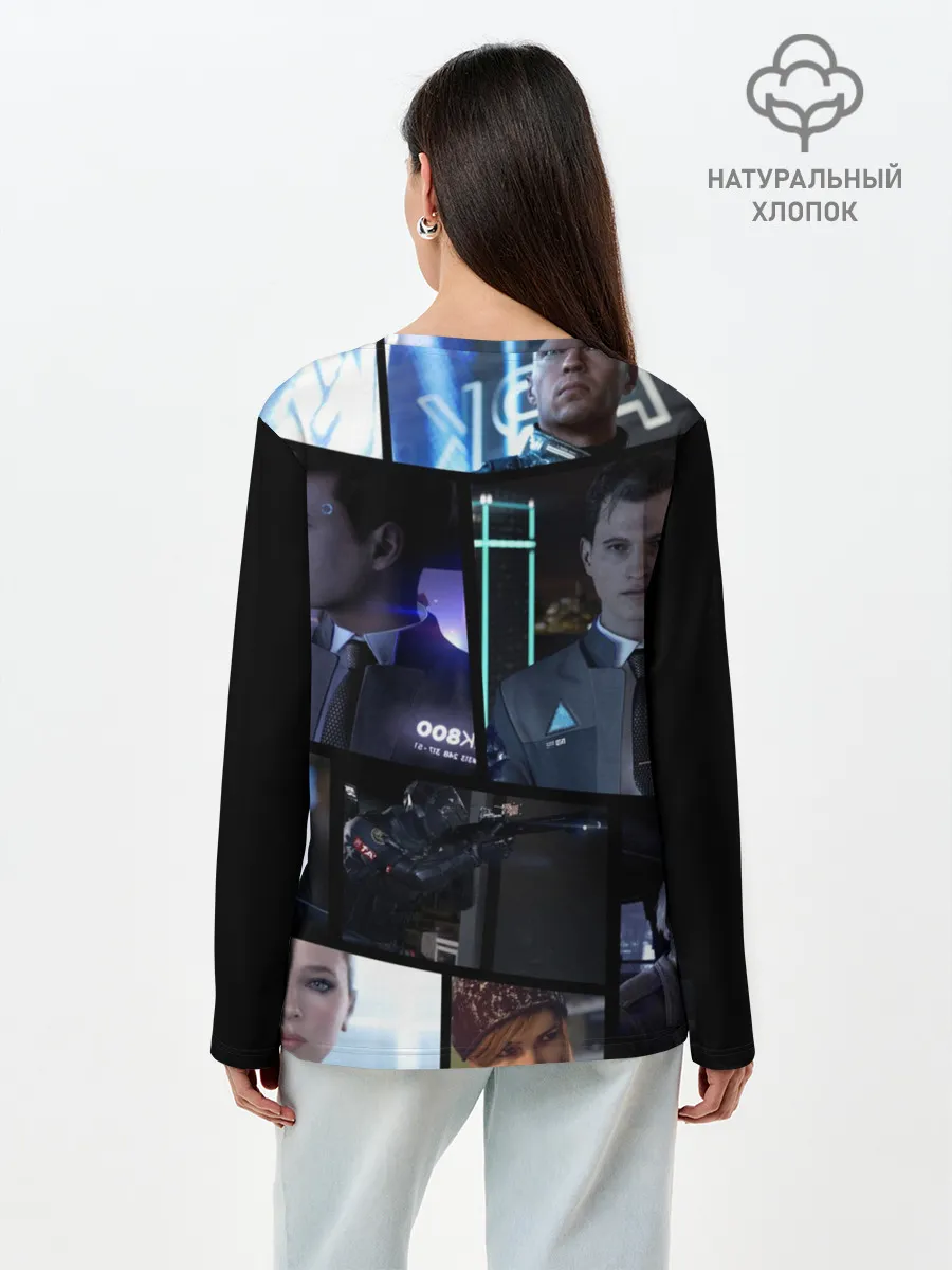 Лонгслив женский. Хлопок / DETROIT BECOME HUMAN