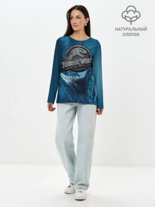 Лонгслив женский. Хлопок / Мир Юрского Периода