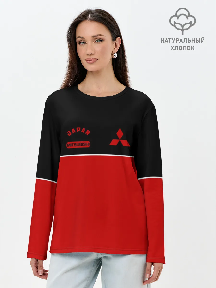 Лонгслив женский. Хлопок / Mitsubishi