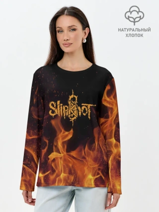 Лонгслив женский. Хлопок / Slipknot