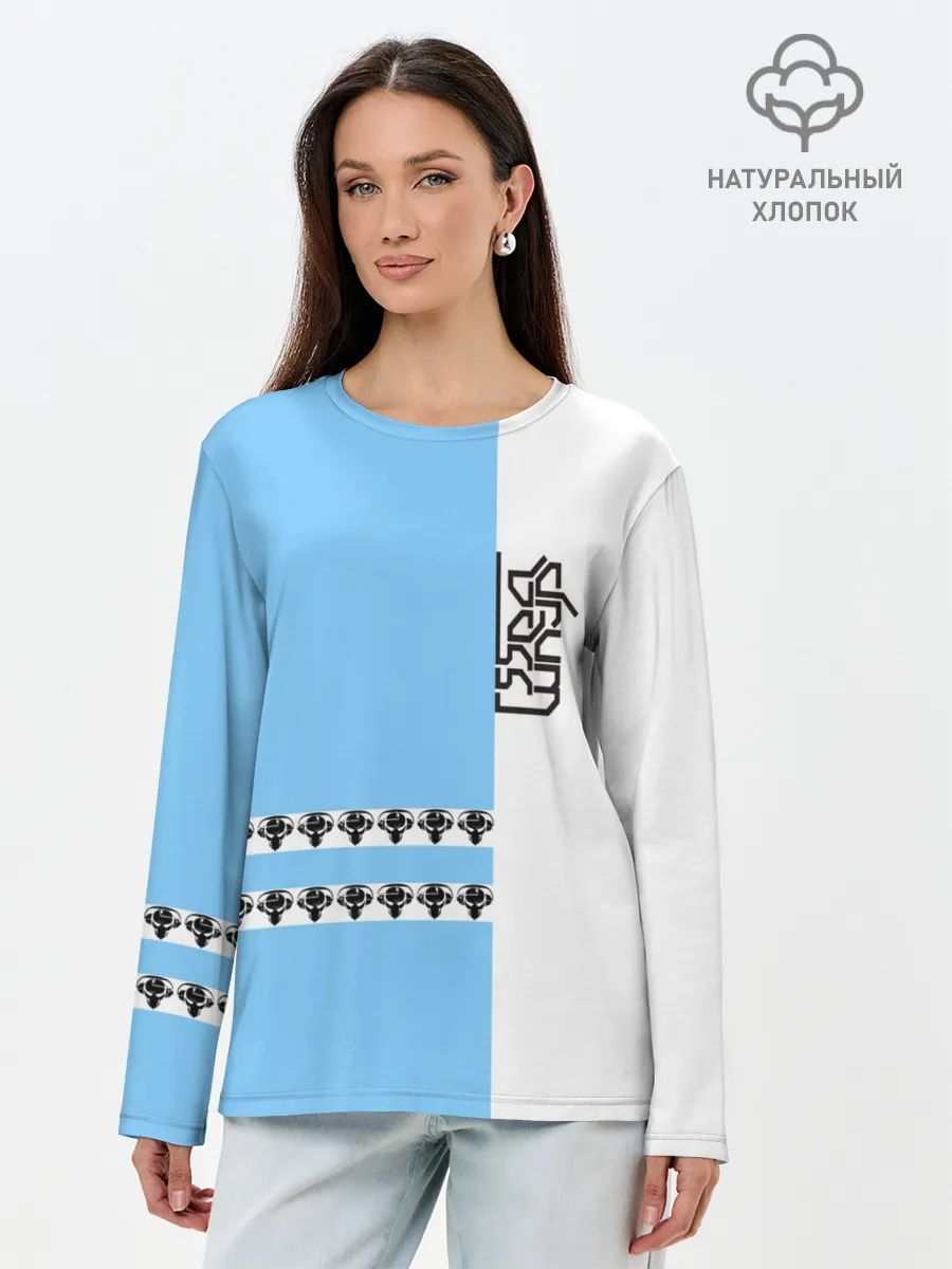 Лонгслив женский. Хлопок / Drum and bass