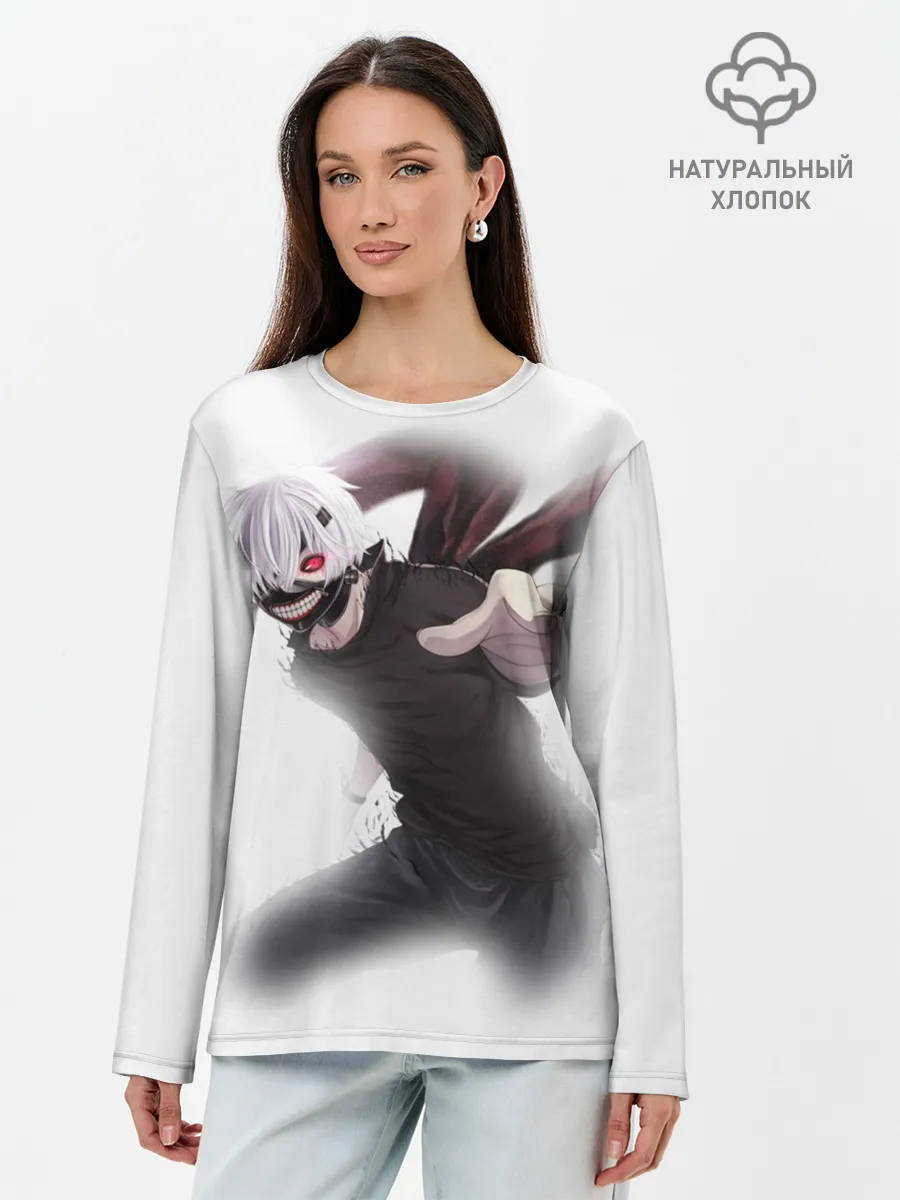 Лонгслив женский. Хлопок / Токийский гуль