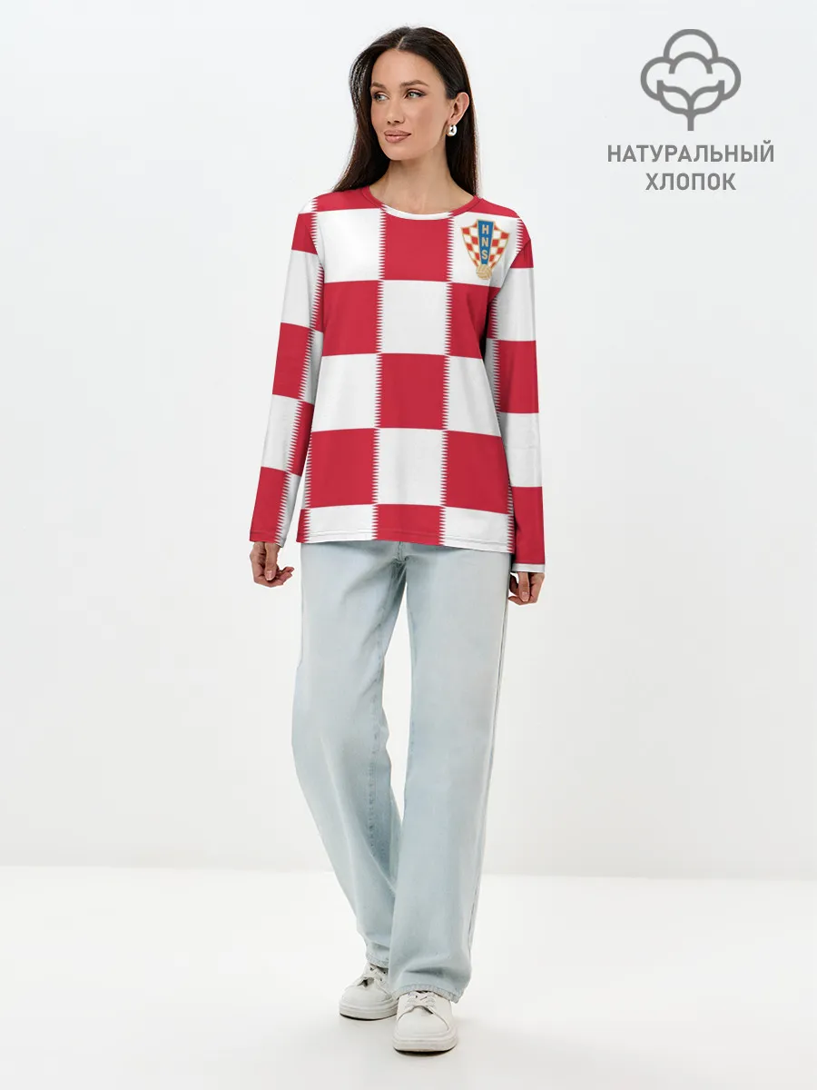 Лонгслив женский. Хлопок / Форма Хорватии