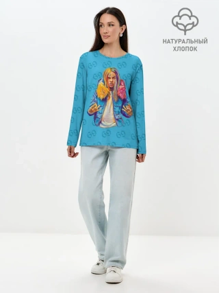 Лонгслив женский. Хлопок / 6IX9INE 69