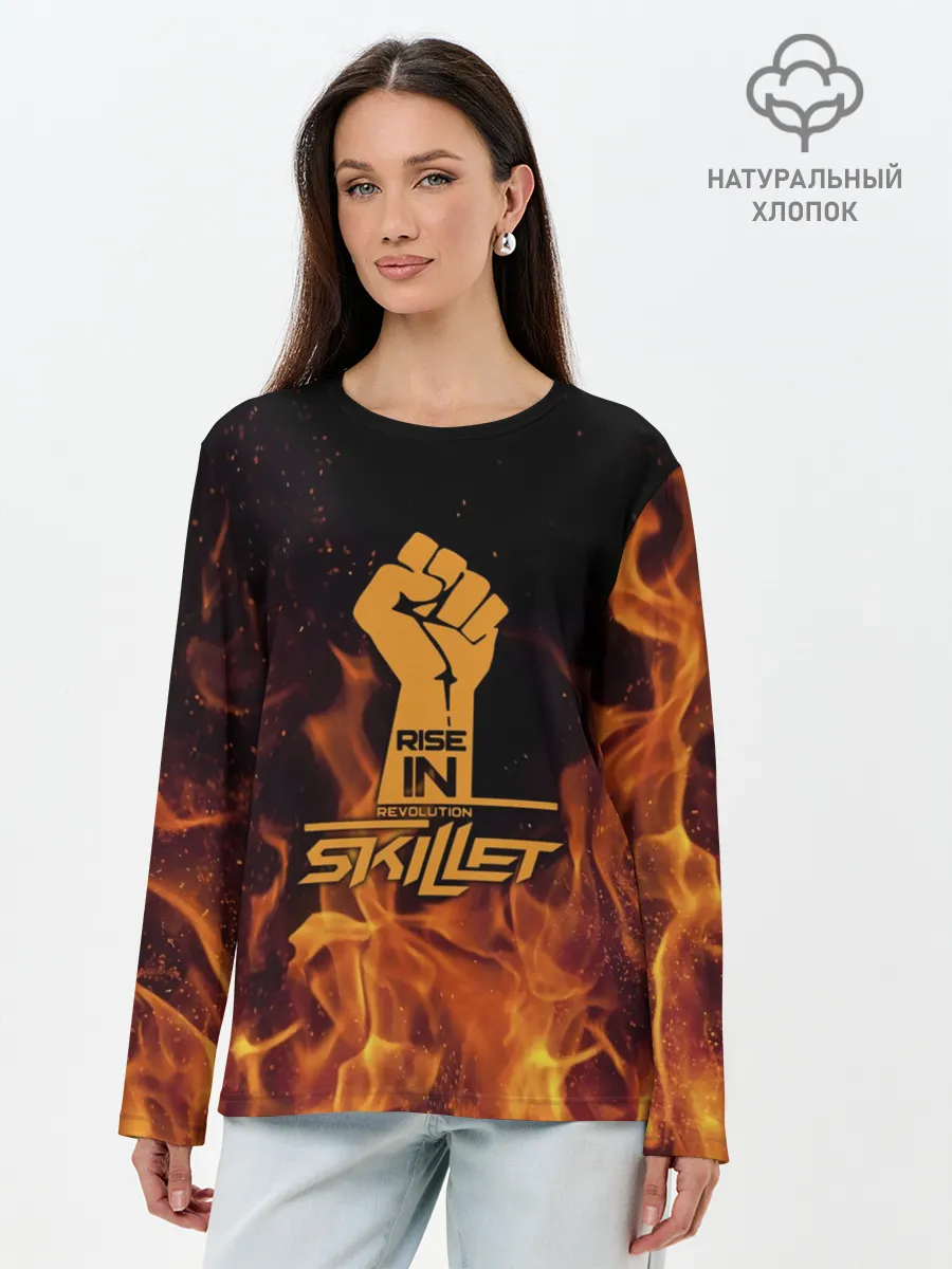 Лонгслив женский. Хлопок / Rise in revolution - Skillet