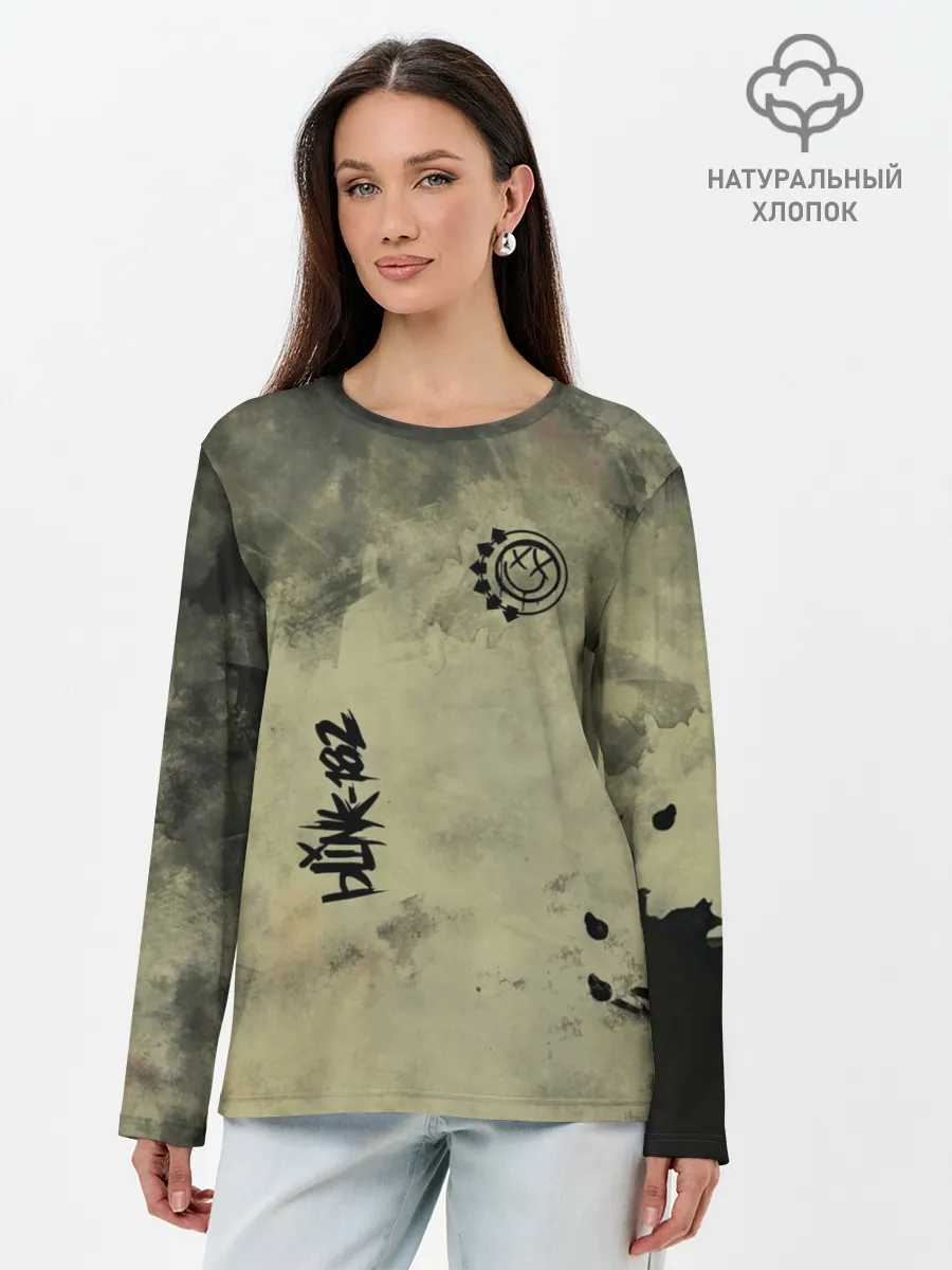 Лонгслив женский. Хлопок / Blink-182