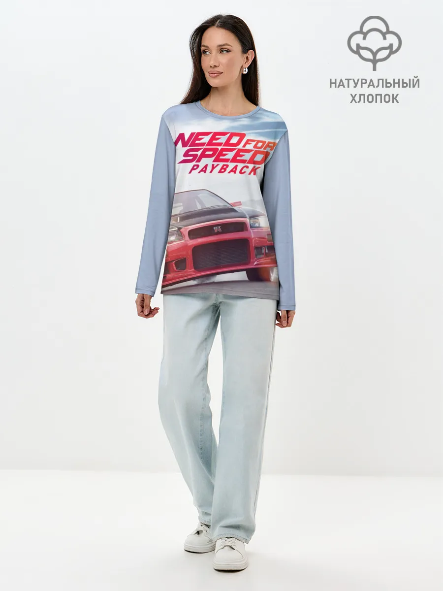Лонгслив женский. Хлопок / Need for Speed: Payback