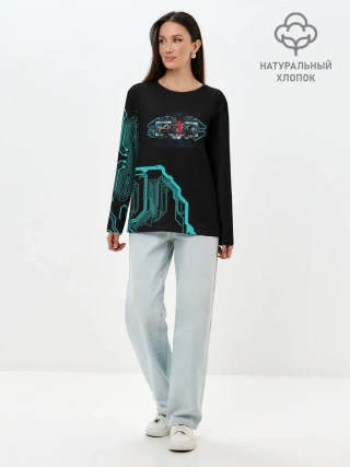 Лонгслив женский. Хлопок / Skrillex
