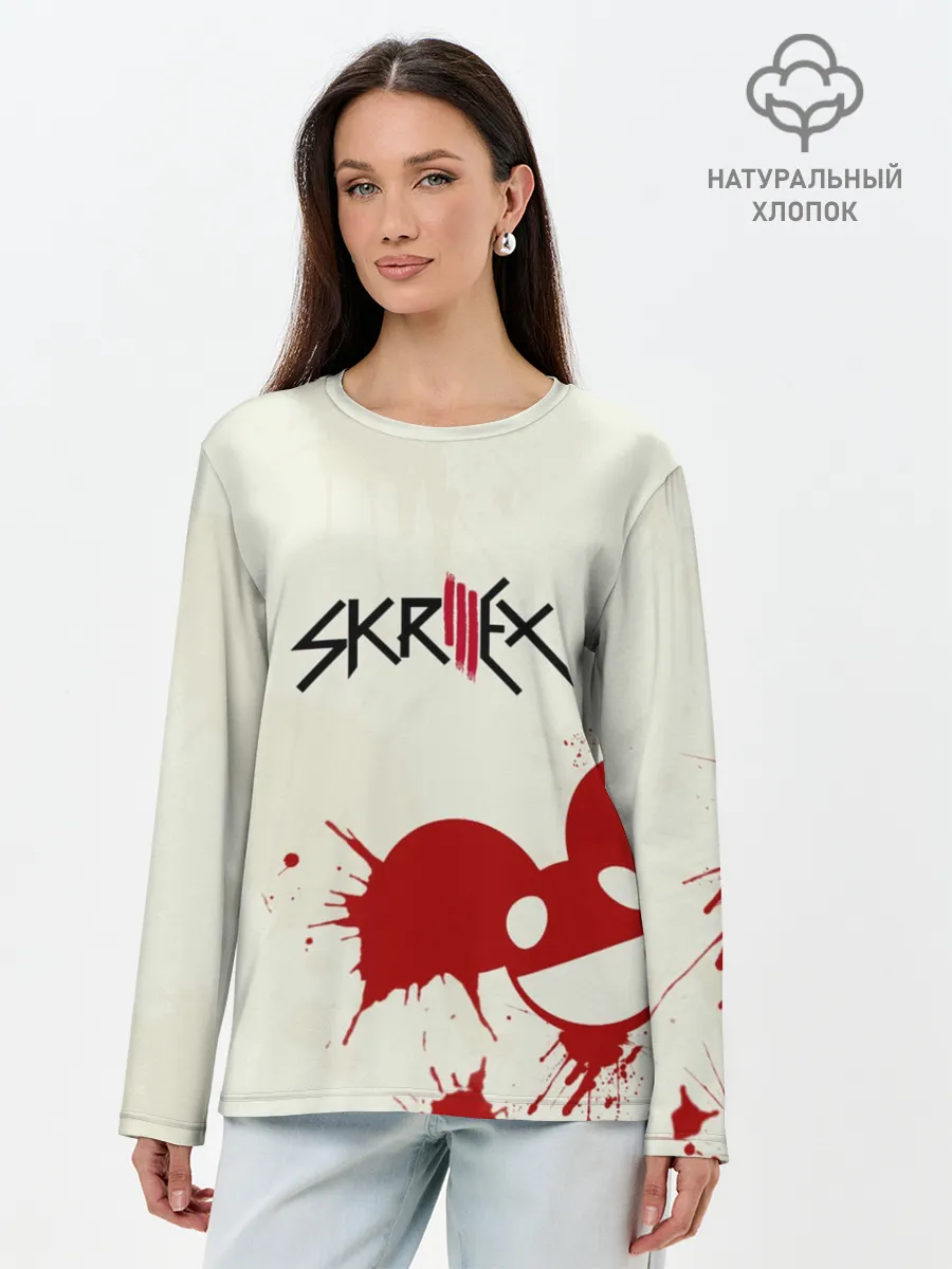 Лонгслив женский. Хлопок / Skrillex