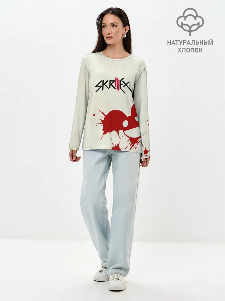 Лонгслив женский. Хлопок / Skrillex