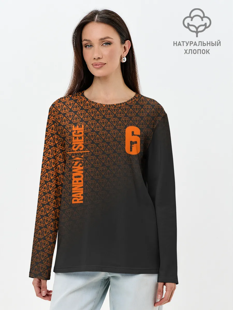 Лонгслив женский. Хлопок / RAINBOW SIX SIEGE DIAMOND