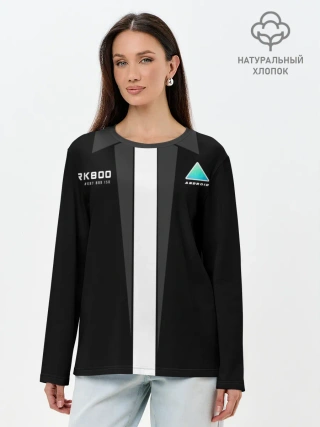 Лонгслив женский. Хлопок / RK800 без галстука