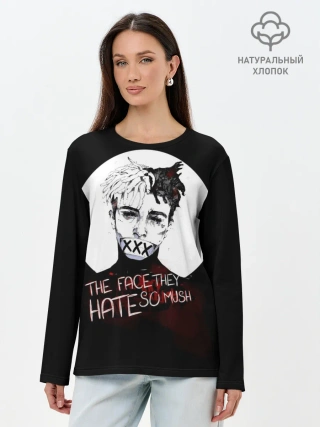 Лонгслив женский. Хлопок / THE faceTheY HATE so much
