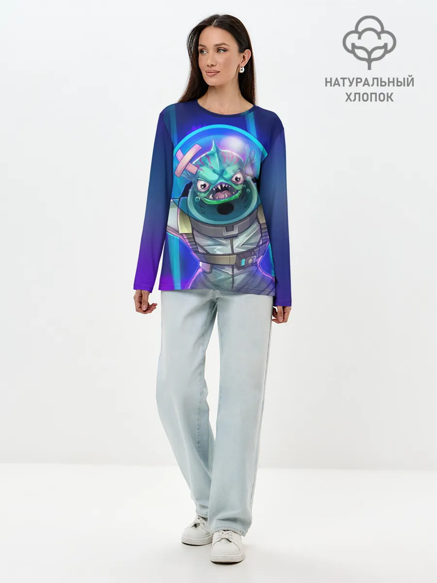 Лонгслив женский. Хлопок / Fishy