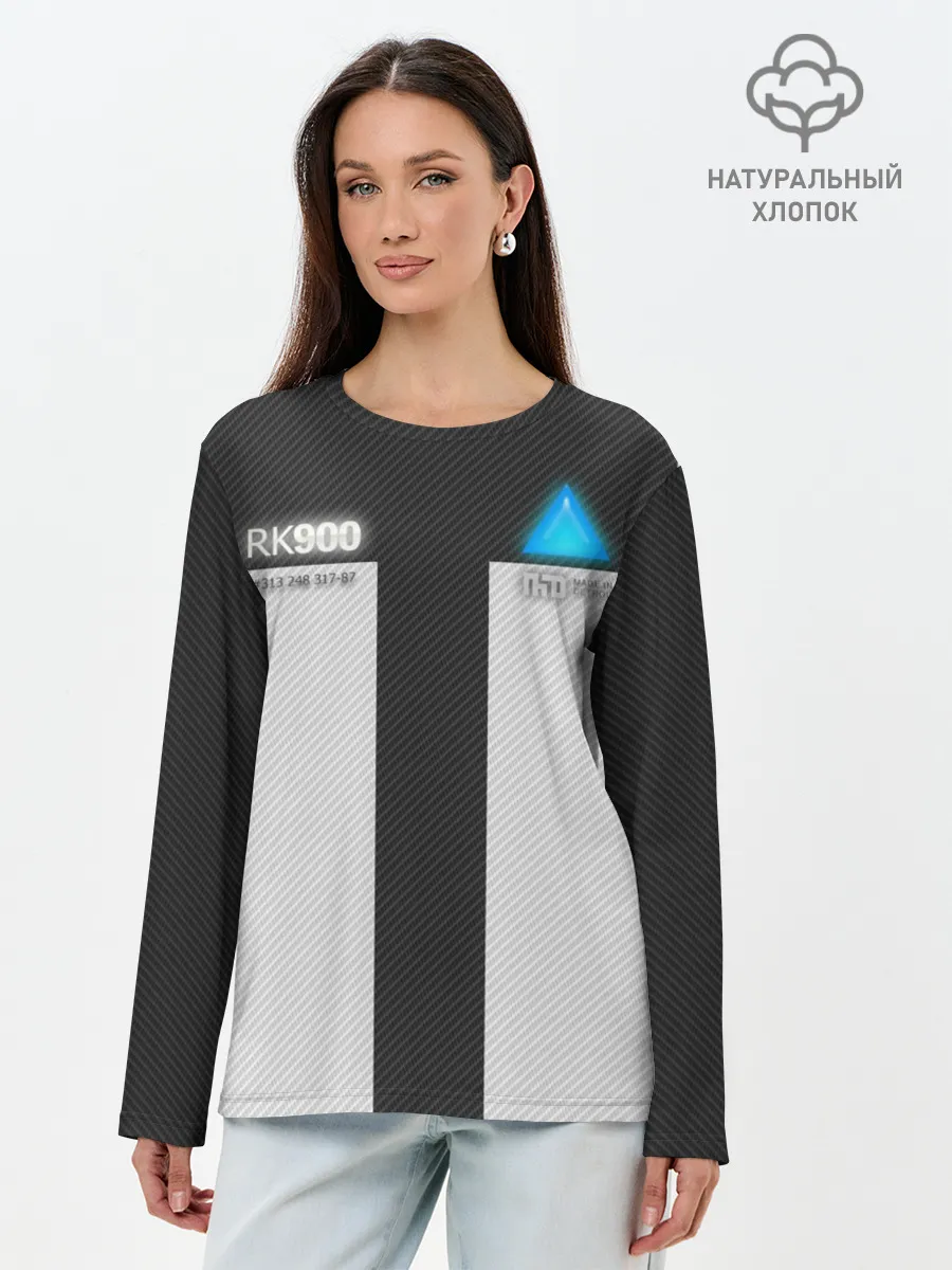 Лонгслив женский. Хлопок / Connor Detroit: Become Human.