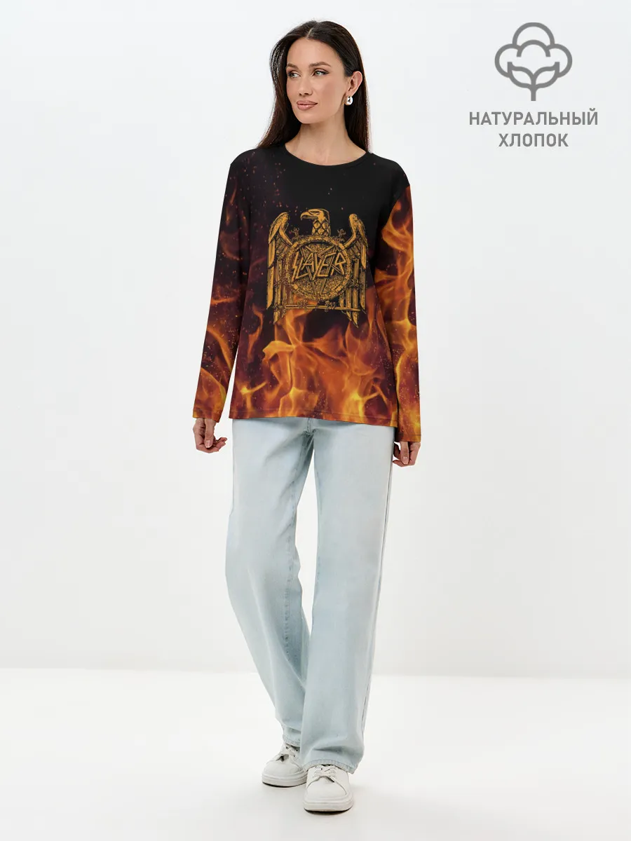 Лонгслив женский. Хлопок / Slayer