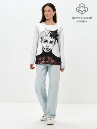 Лонгслив женский. Хлопок / xxxtentacion