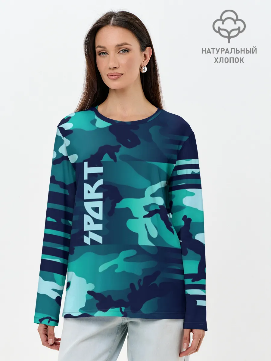 Лонгслив женский. Хлопок / Sport