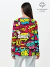 Лонгслив женский. Хлопок / Стиль pop-art
