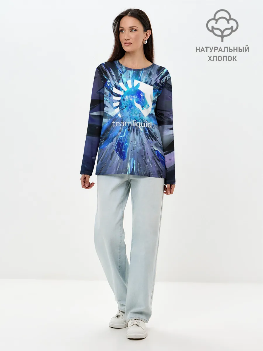 Лонгслив женский. Хлопок / TEAM LIQUID E-SPORT