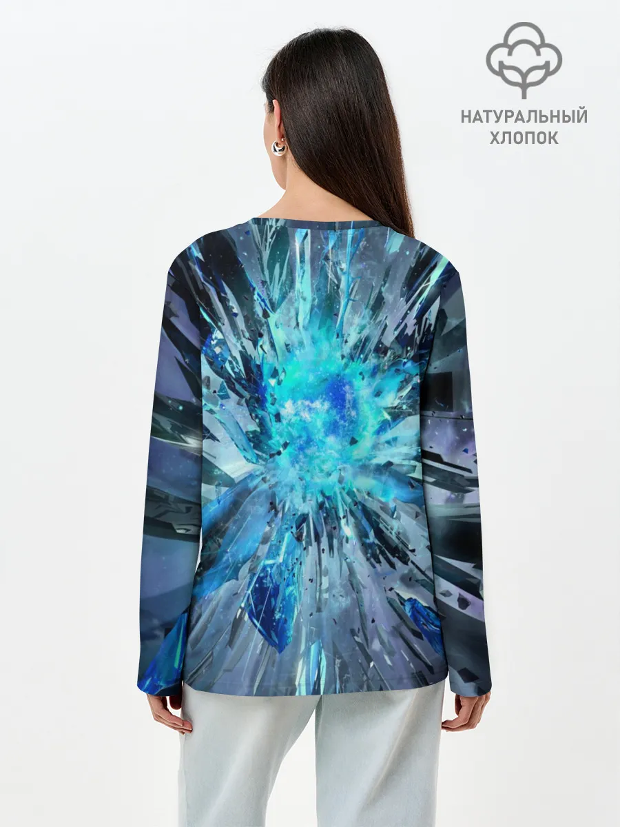 Лонгслив женский. Хлопок / CYBERPUNK 2077