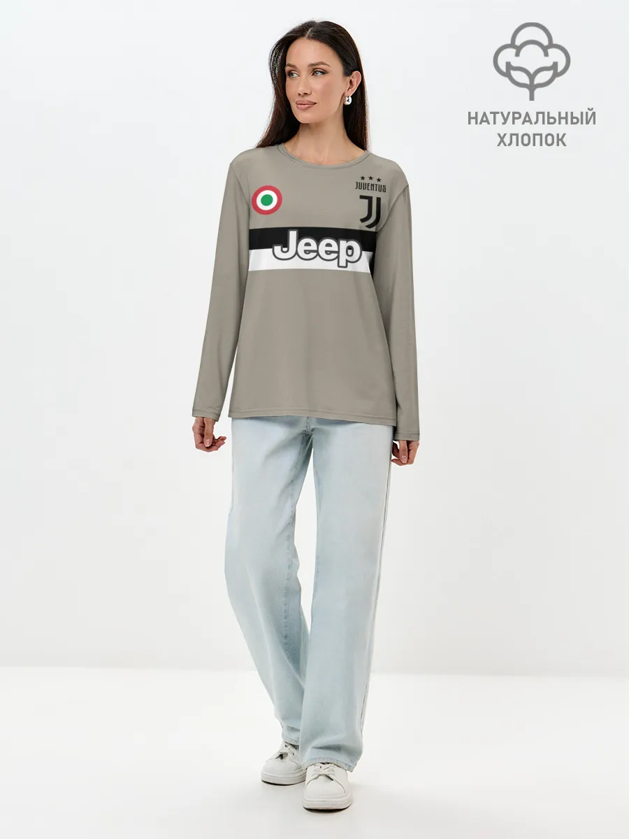 Лонгслив женский. Хлопок / Гостевая форма Роналду Ювентус