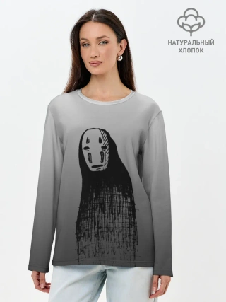 Лонгслив женский. Хлопок / Мрачный Каонаси