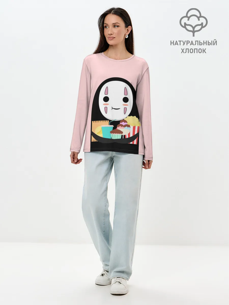 Лонгслив женский. Хлопок / Каонаси со вкусняшками