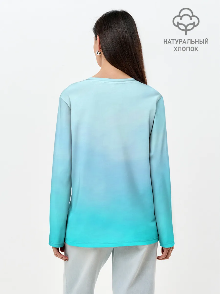 Лонгслив женский. Хлопок / Дракон-Бог Хаку