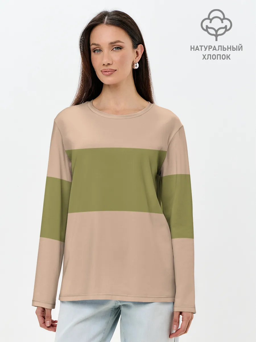 Лонгслив женский. Хлопок / Свитер Тихиро