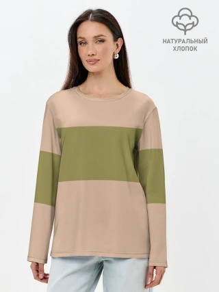 Лонгслив женский. Хлопок / Свитер Тихиро