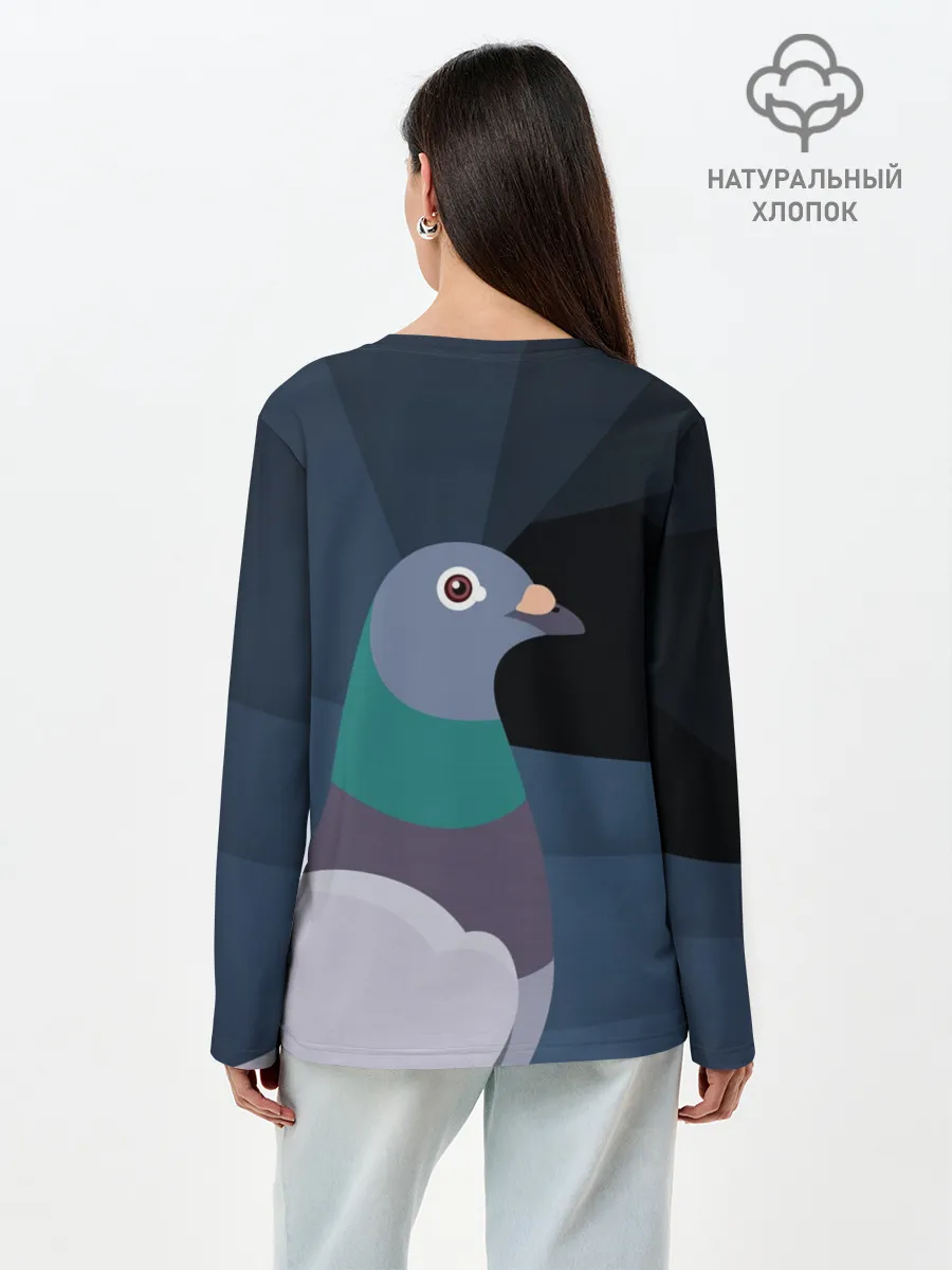 Лонгслив женский. Хлопок / Голубь Наташа