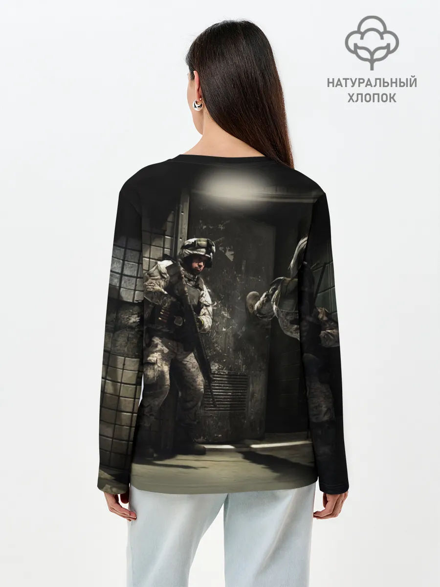 Лонгслив женский. Хлопок / BATTLEFIELD 3