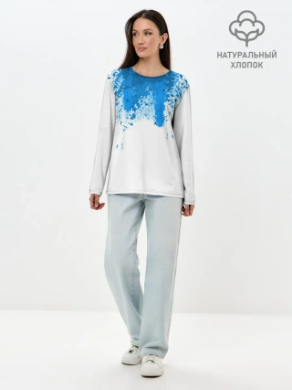 Лонгслив женский. Хлопок / КРОВЬ АНДРОИДА