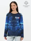 Лонгслив женский. Хлопок / MASS EFFECT N7 | МАСС ЭФФЕКТ Н7