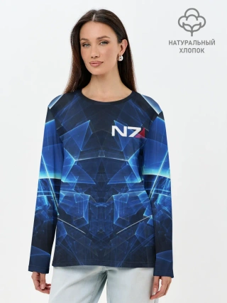 Лонгслив женский. Хлопок / MASS EFFECT N7 | МАСС ЭФФЕКТ Н7