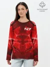 Лонгслив женский. Хлопок / MASS EFFECT N7