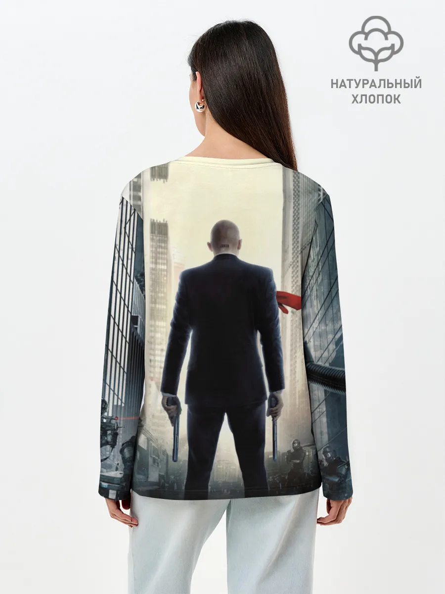 Лонгслив женский. Хлопок / Hitman _5