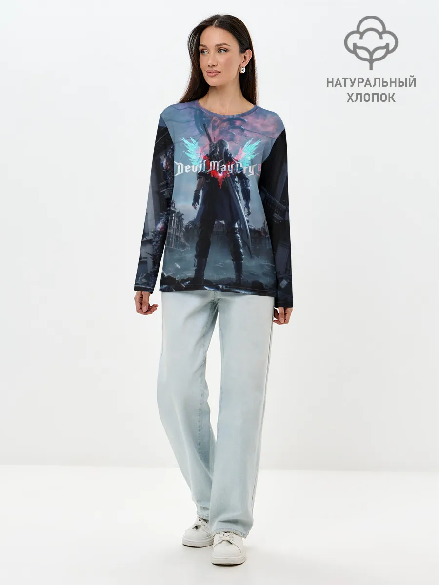 Лонгслив женский. Хлопок / DEVIL MAY CRY 5