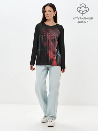 Лонгслив женский. Хлопок / DEATH STRANDING