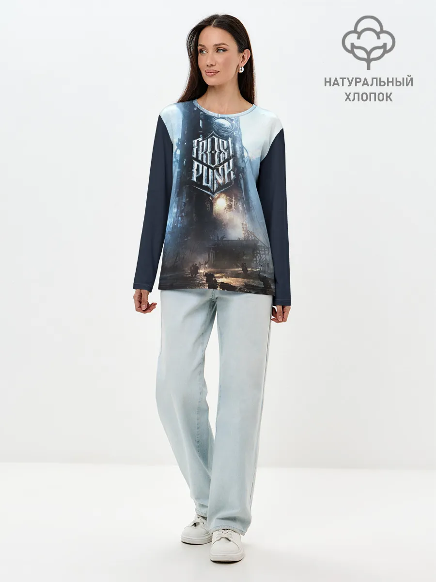 Лонгслив женский. Хлопок / Frost punk