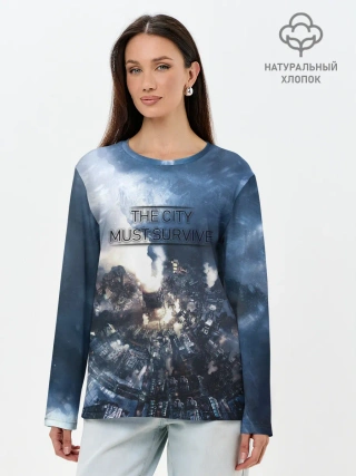 Лонгслив женский. Хлопок / Фростпанк